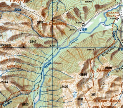 Софийская поляна (поляна Таулу) карта