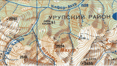 р. Кяфар-Агур, карта